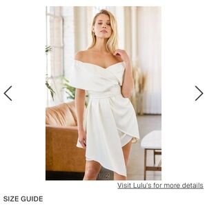 Lulus Ivory Satin Mini Dress